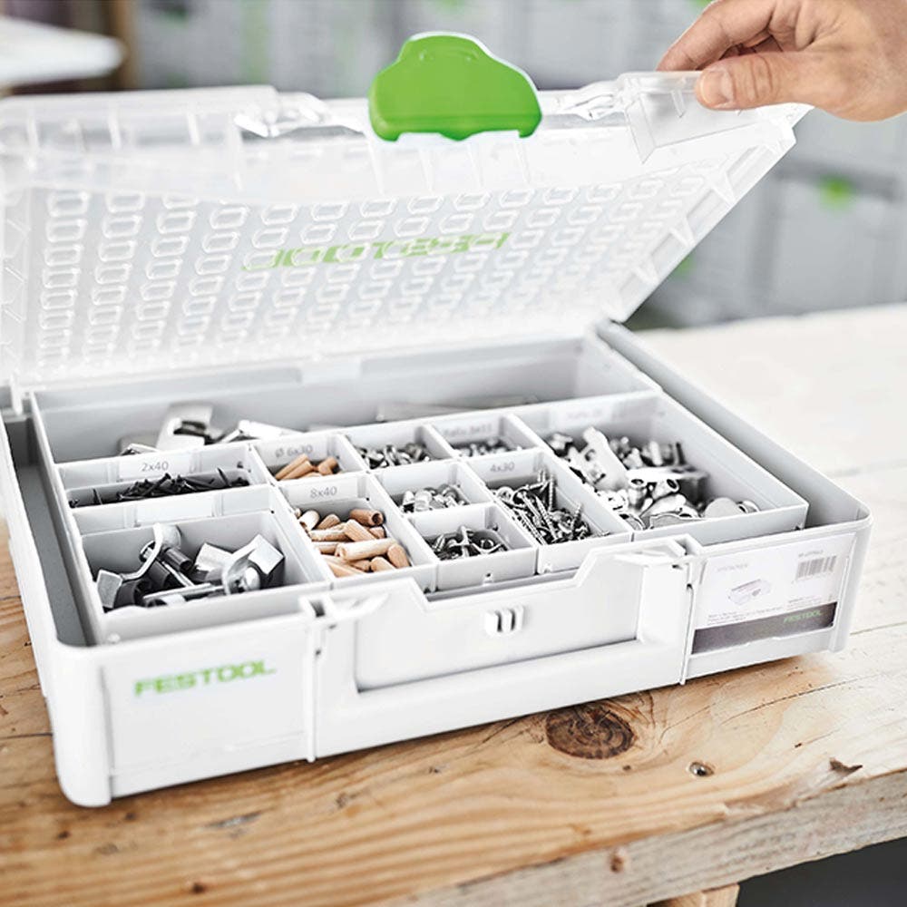 Organizador FESTOOL Systainer 3 com 22 compartimentos, 89 mm x 396 mm - Médio 204853