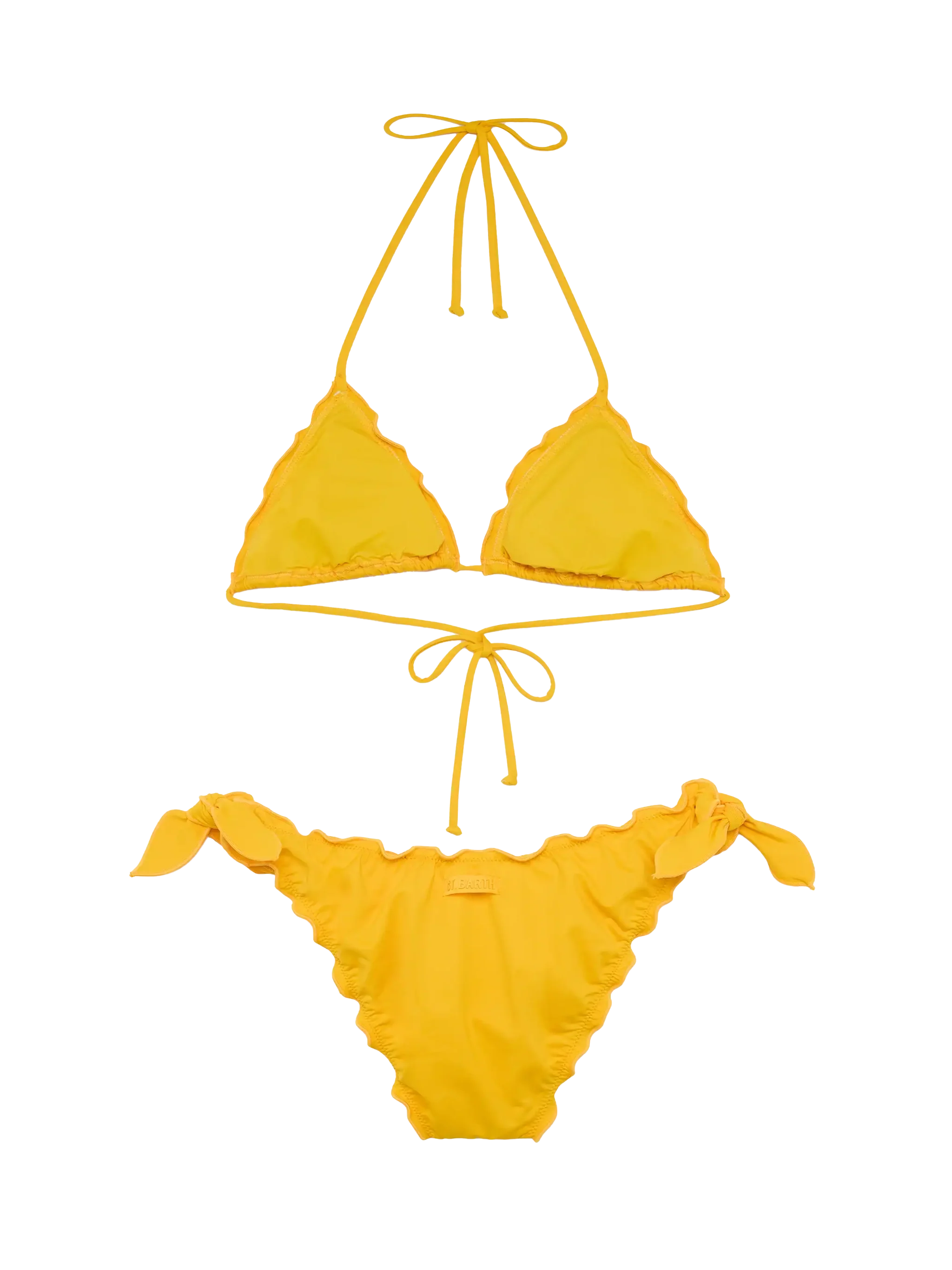 Bikini triangular clásico Sagitario Luna en amarillo