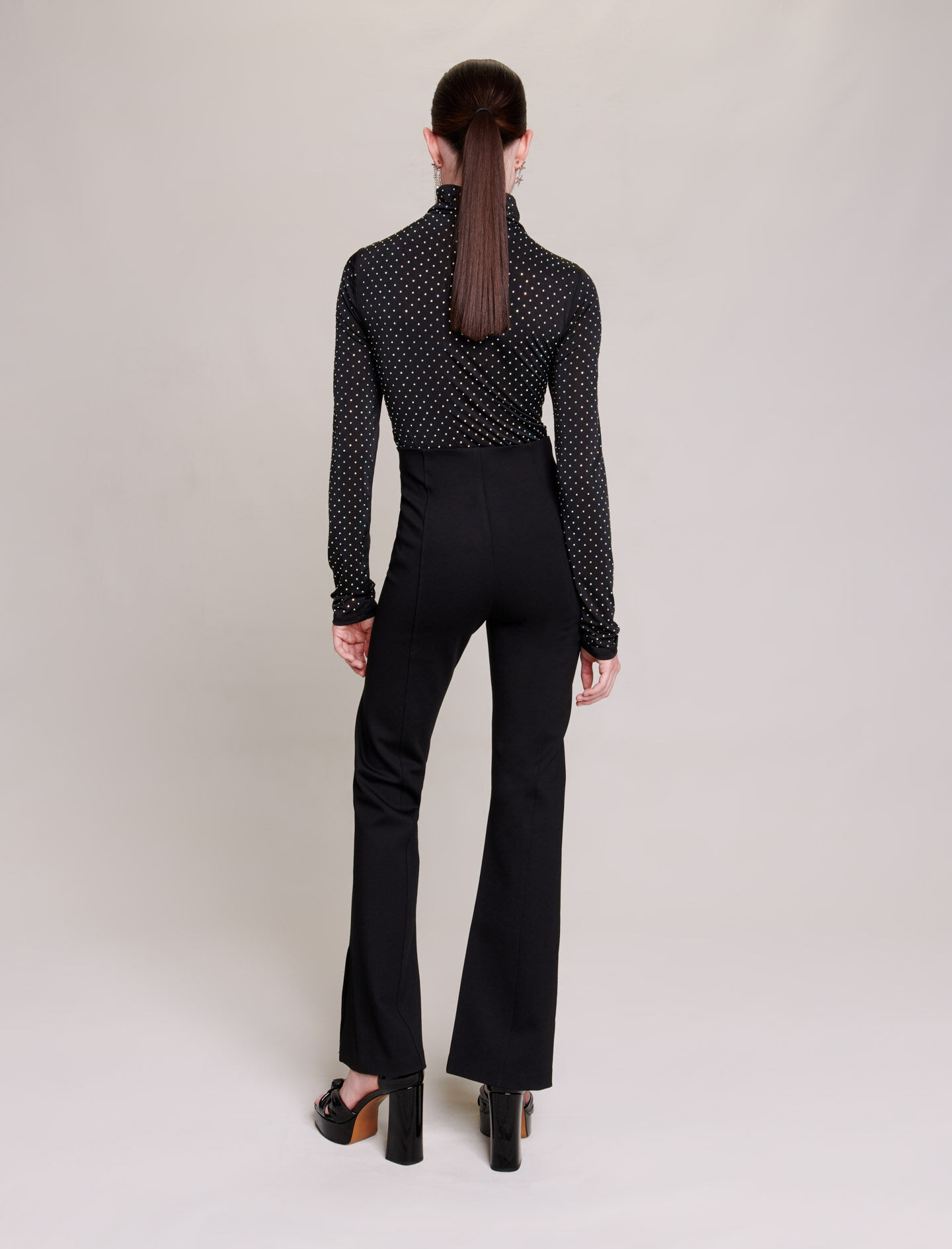 Pantaloni Fendu - Negri