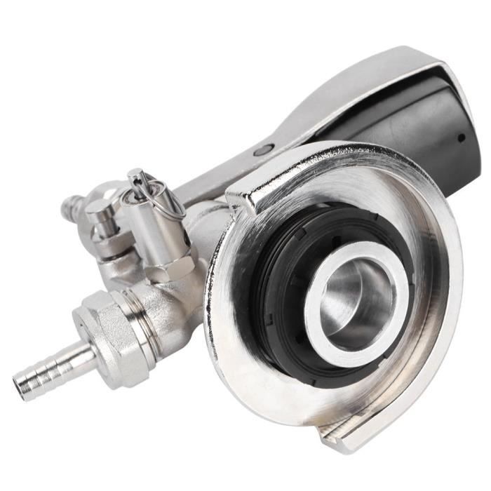 Acoplador para barril de cerveza - Accesorio dispensador de acero inoxidable - Gris - Para barriles de cerveza y refrescos de cola