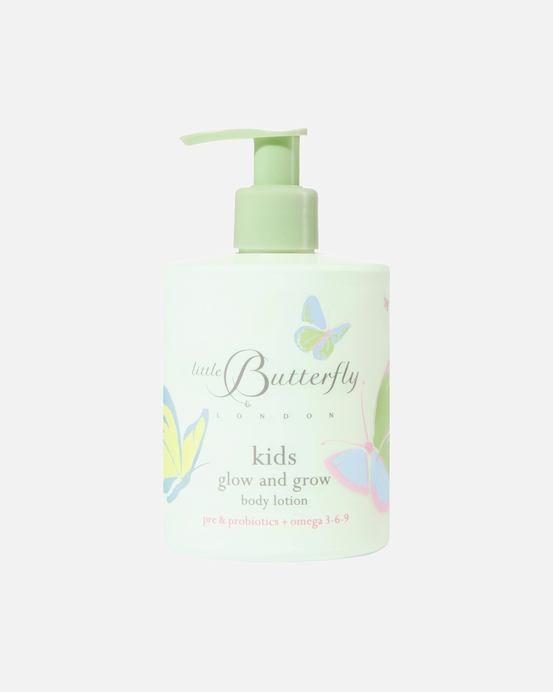 Crema corporal infantil Little Butterfly London Glow and Grow – 300 ml