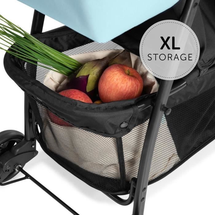 HAUCK - Stroller - SPORT - Foldable & Reclining - Sun Canopy - 4 Wheels - Black / Blue