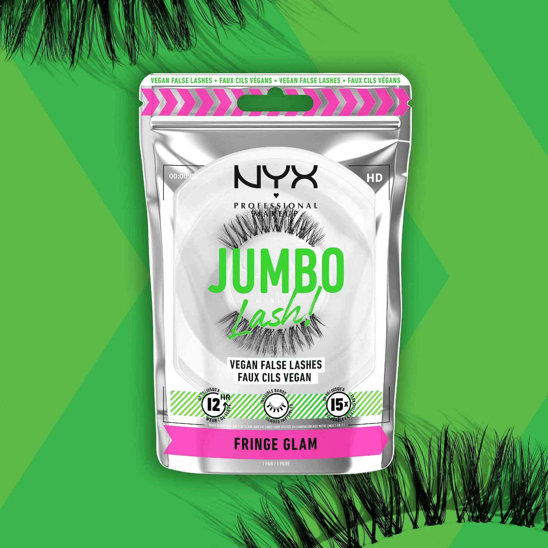 Jumbo Lashes! Wegańskie sztuczne rzęsy z frędzlami i efektownym wykończeniem – NYX Professional Makeup