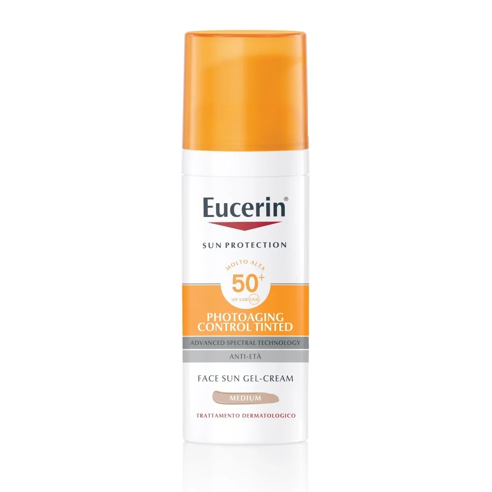 EUCERIN Eucerin Sun Photoaging Control crema en gel con color SPF50+ medio 50 ml protección facial con color