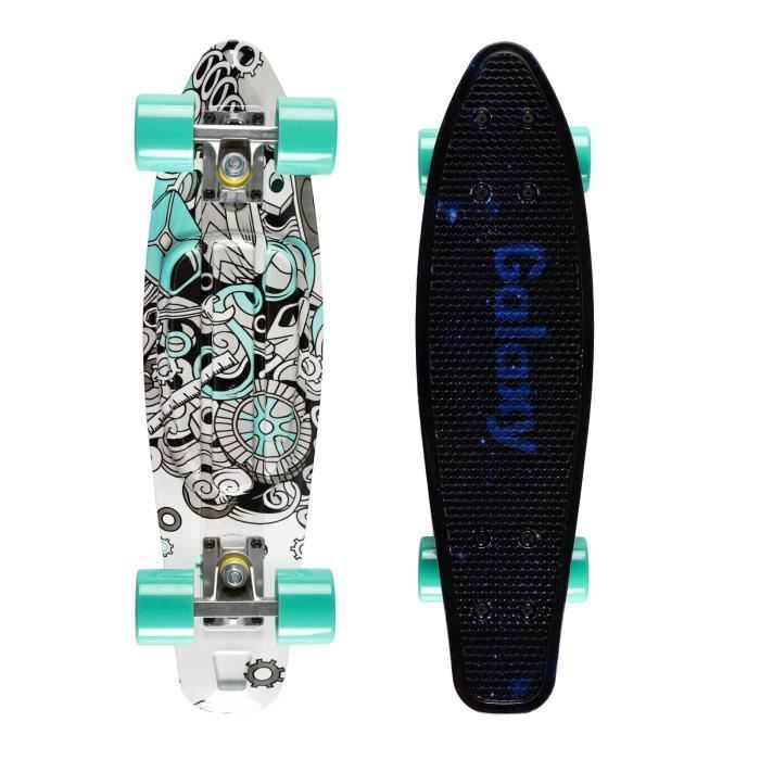 QKIDS GALAXY – Skate Infantil com Rodas de PU de 6 cm – ABEC-7 – A partir de 3 anos até 50 kg – Alumínio Antiderrapante – Industrial