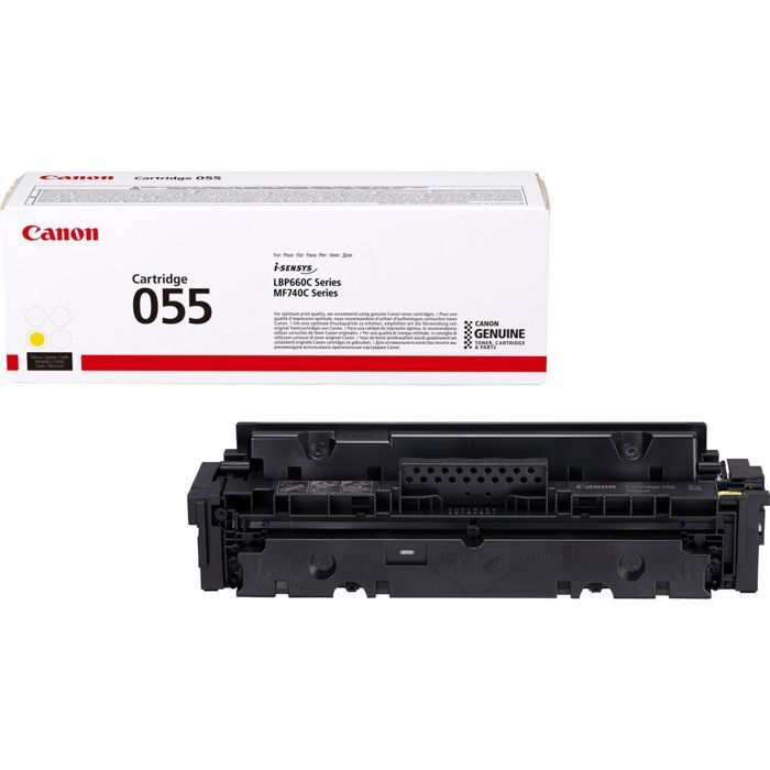 Cartuccia toner giallo CANON 055 per i-SENSYS MF744Cdw, MF742Cdw, LBP663Cdw, LBP664Cx, MF746Cx