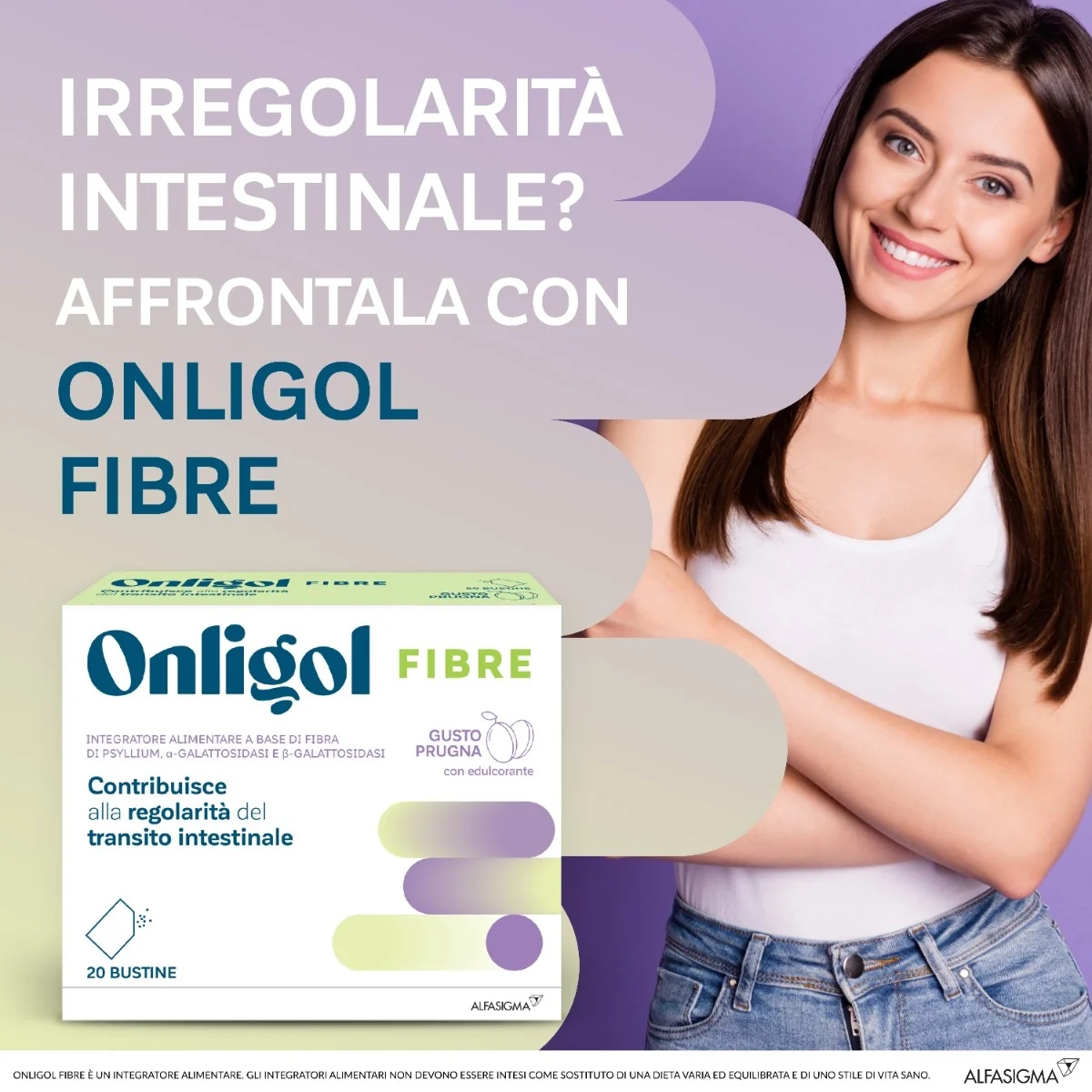 Fibres ONLIGOL et LAX CLISMA Onligol Prune 20 Buste Transit intestinal