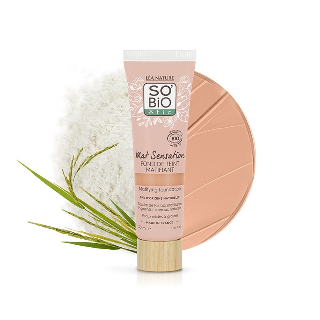 SO BiO étic Fond de teint matifiant, Mat Sensation