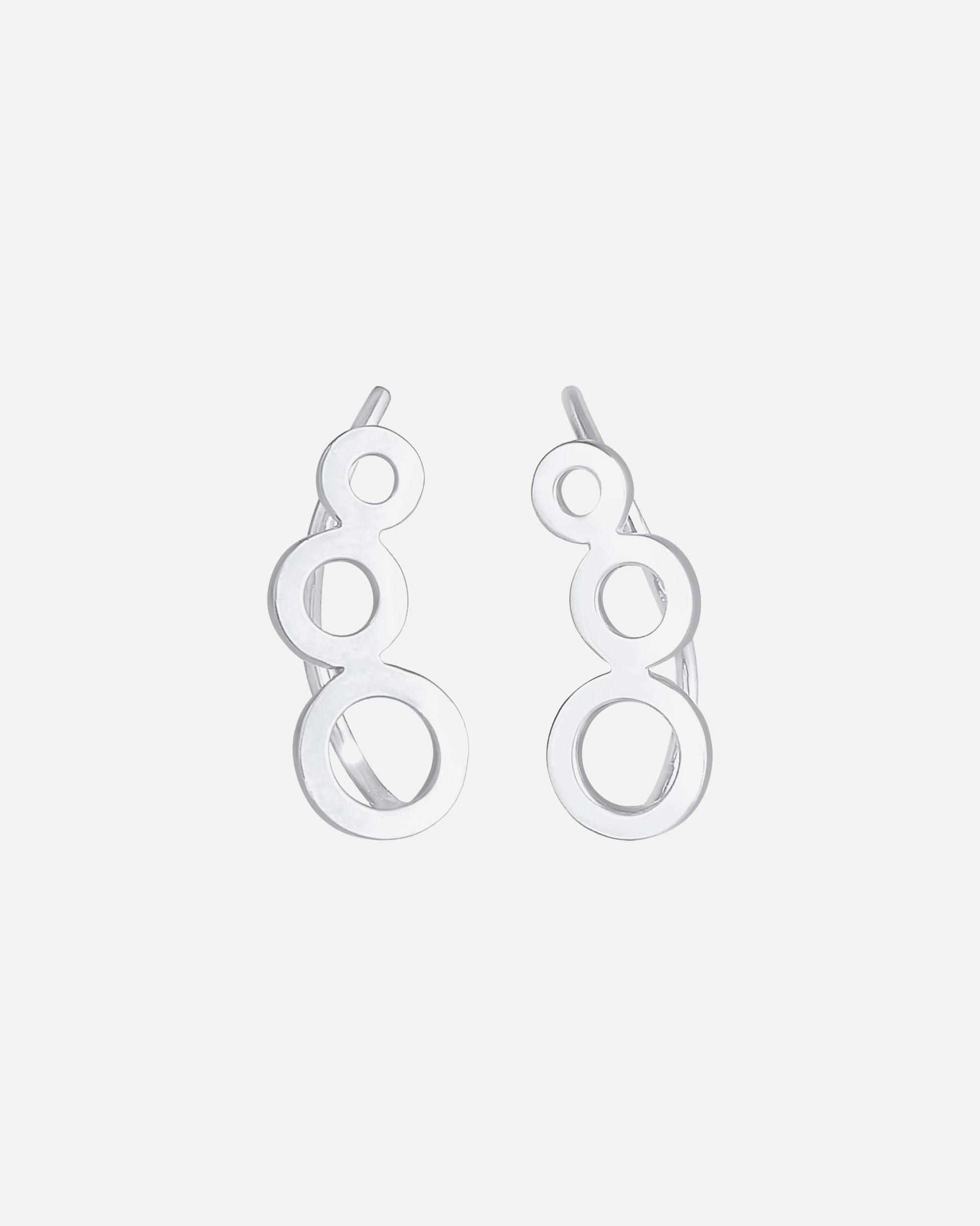 Elli Oreille d'une dame qui grimpe sur le cercle rond Tendance Geo Look en argent sterling 925