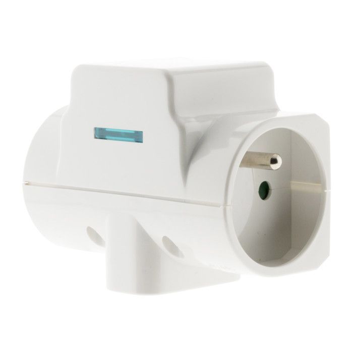 Protector de sobretensión triple 2x16A 2P+E + 1x6A 2P - Blanco - Zenitech