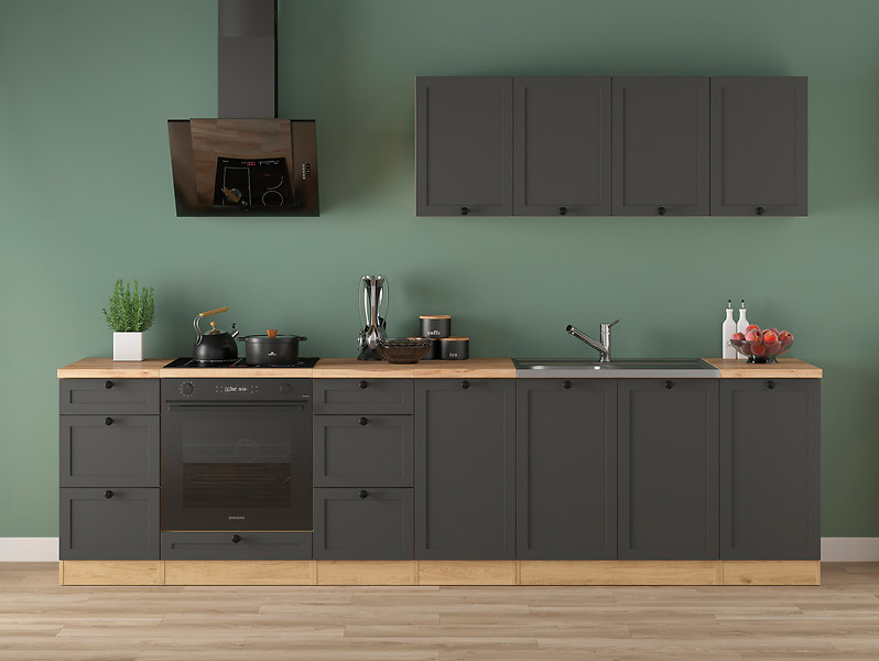 Komplet kuchenny Junona Line 300 cm grafitowy