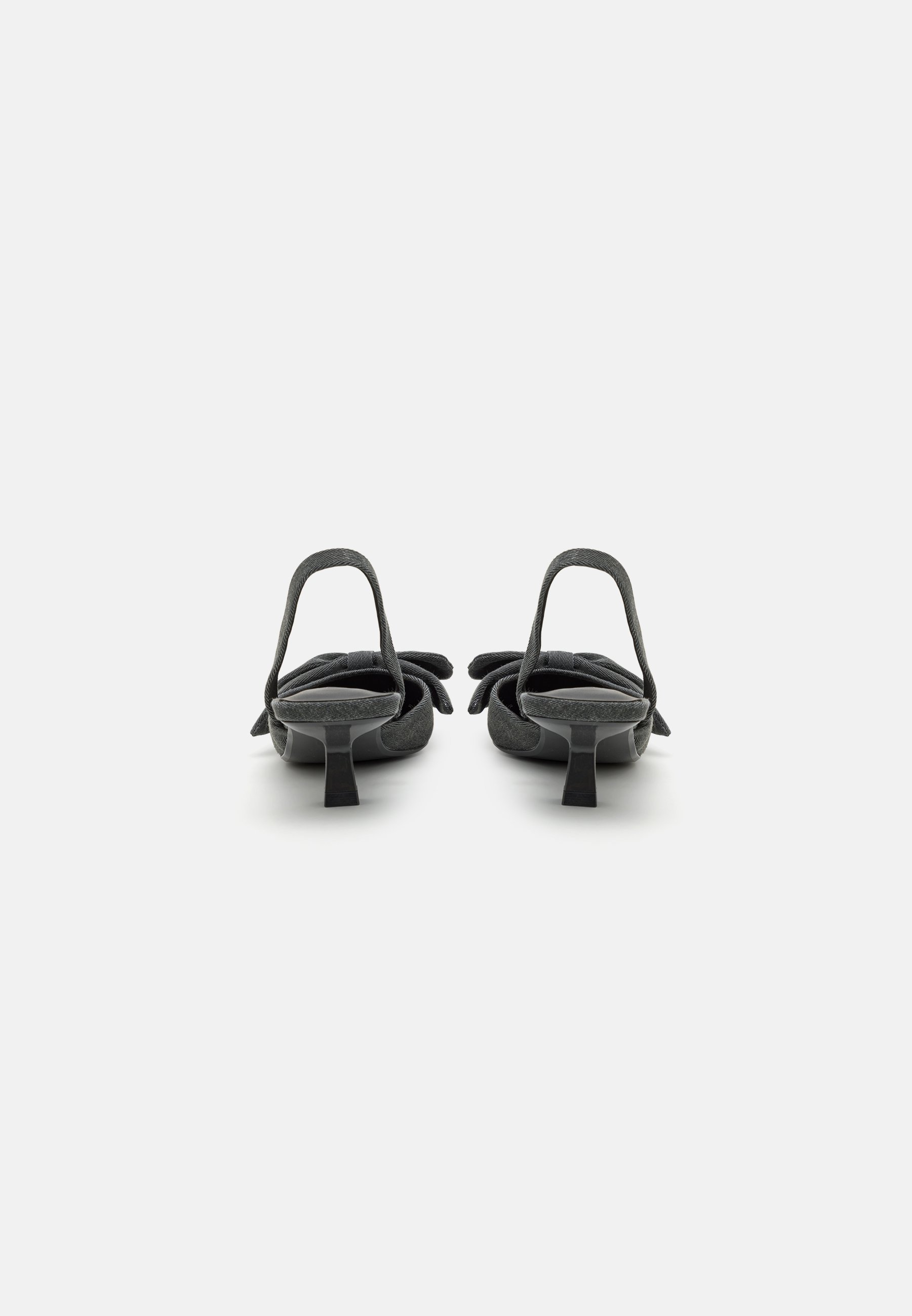 ONLY SHOOSE ONLCOCO BOW SLINGBACK - Κλασικά τακούνια - μαύρο τζιν