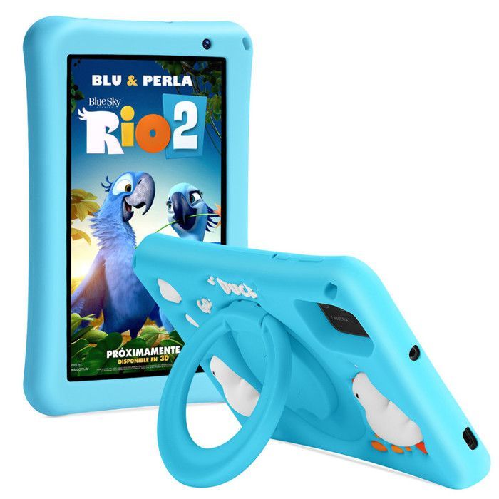 Tableta infantil de 7 pulgadas, Android 13, 8+64 GB, Octa-Core, control parental, funda a prueba de niños, azul