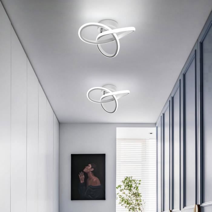 DELIPOP Moderne 20W LED-Deckenleuchte, Schwarz, Einstellbare Farbtemperatur, für Schlafzimmer, Wohnzimmer, Flur, Esszimmer