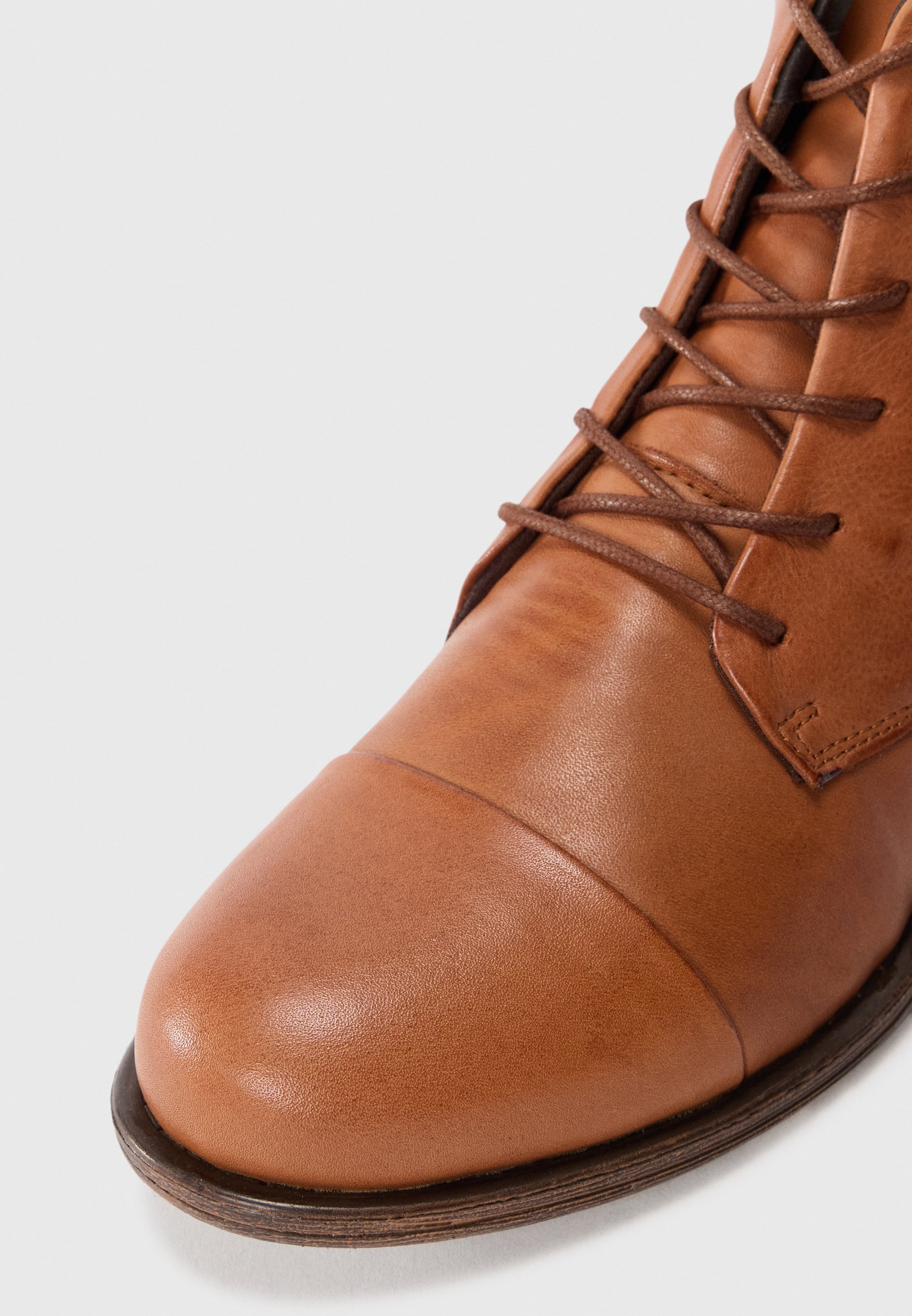Anna Field LEATHER - Snørestøvletter - cognac