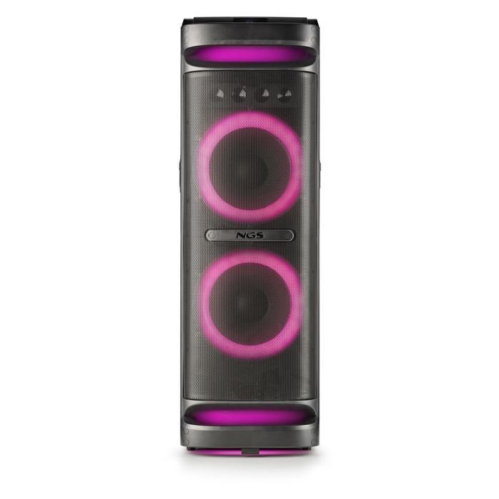 NGS WILD SPACE 3: Caixa de Som para Festas de 4000W com Bluetooth/TWS, USB/AUX, LED, alças e 2 entradas para microfone.