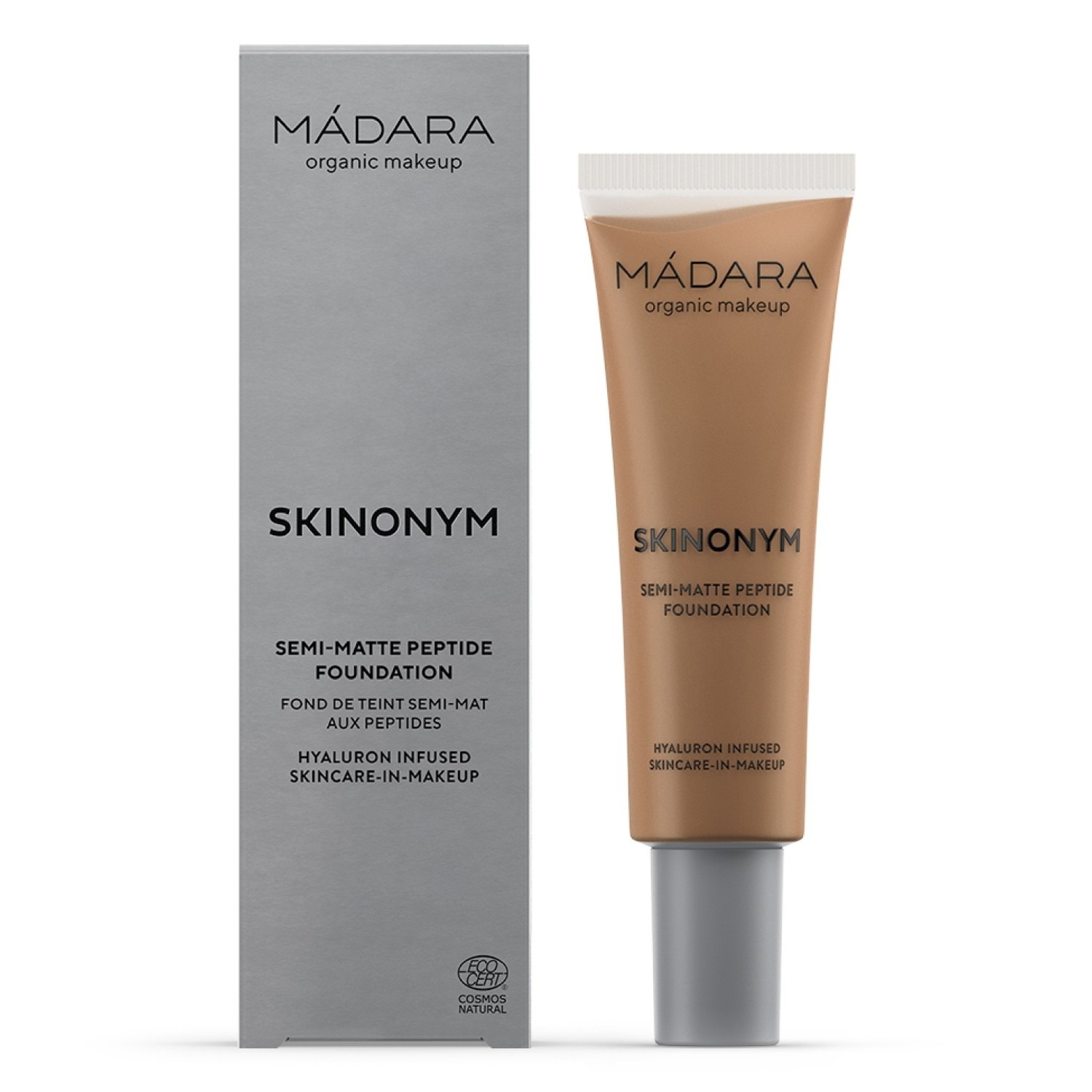 MÁDARA Foundation SKINONYM Semi-Matte Peptide Foundation, Nr. 15 AKMENS - 30 ml