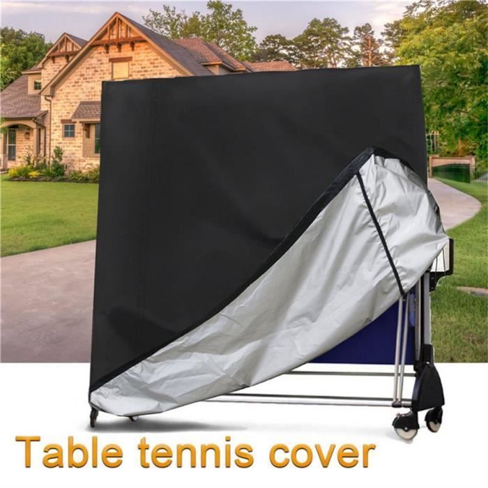 Funda protectora - Resistente a los rayos UV - Negra - 190T - Impermeable - Resistente al polvo - Tenis de mesa