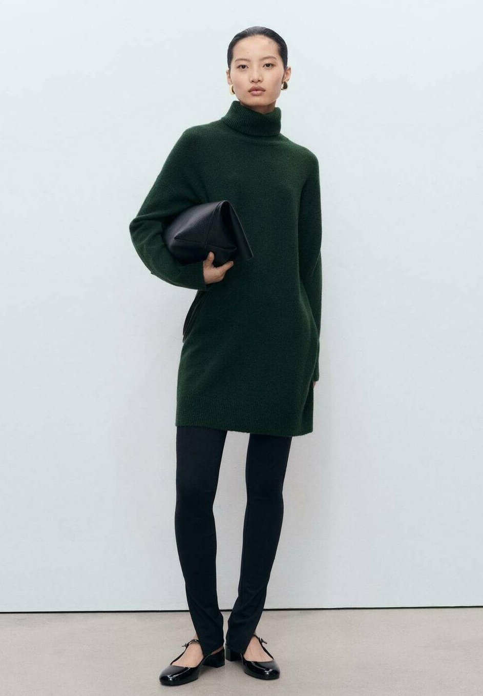 Mango Jumperjurk - donkergroen