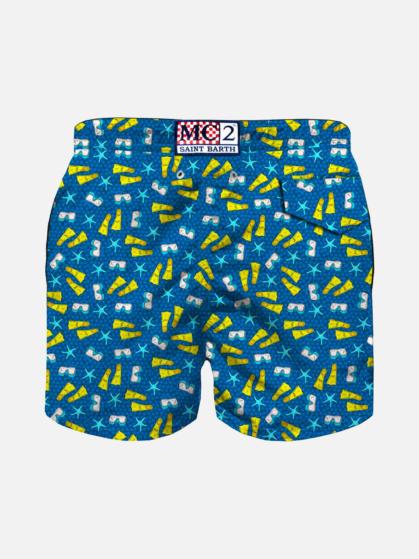 Kinderzwempak van lichtgewicht stof met snorkelprint