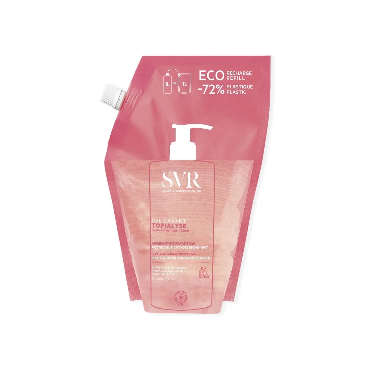 SVR SVR Topialyse Gel Lavant Navulling 1 l Reinigingsgel met een verzachtend effect