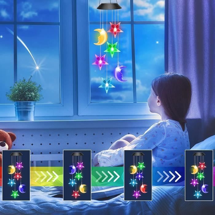 Windgong op zonne-energie - Meerkleurig - LED - Tuindecoratie - Moederdagcadeau - Waterdicht