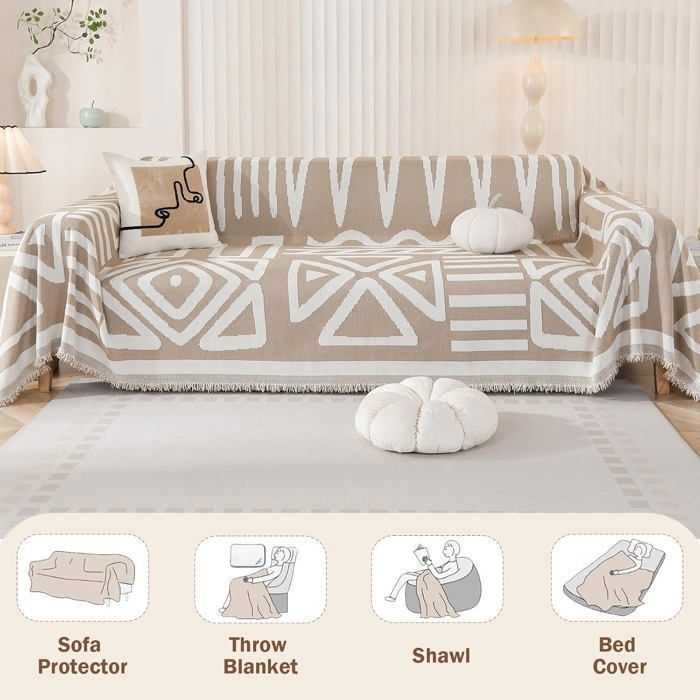 OTBACT 3-Sitzer-Sofabezug – 180 x 300 cm – Kratzfest – Knitterarm – Chenille-Gewebe