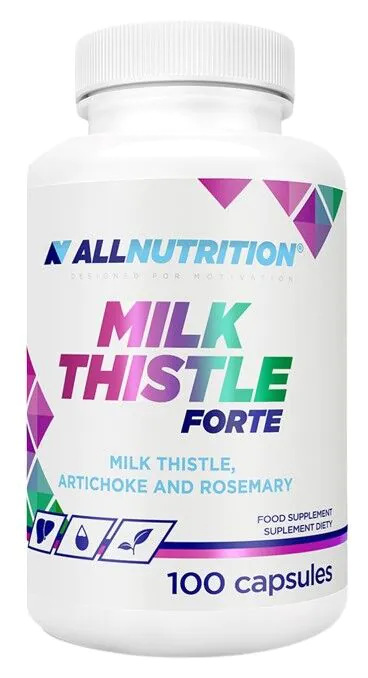 Allnutrition Milk Thistle Forte, Suplement diety wspierający trawienie, Kapsułki