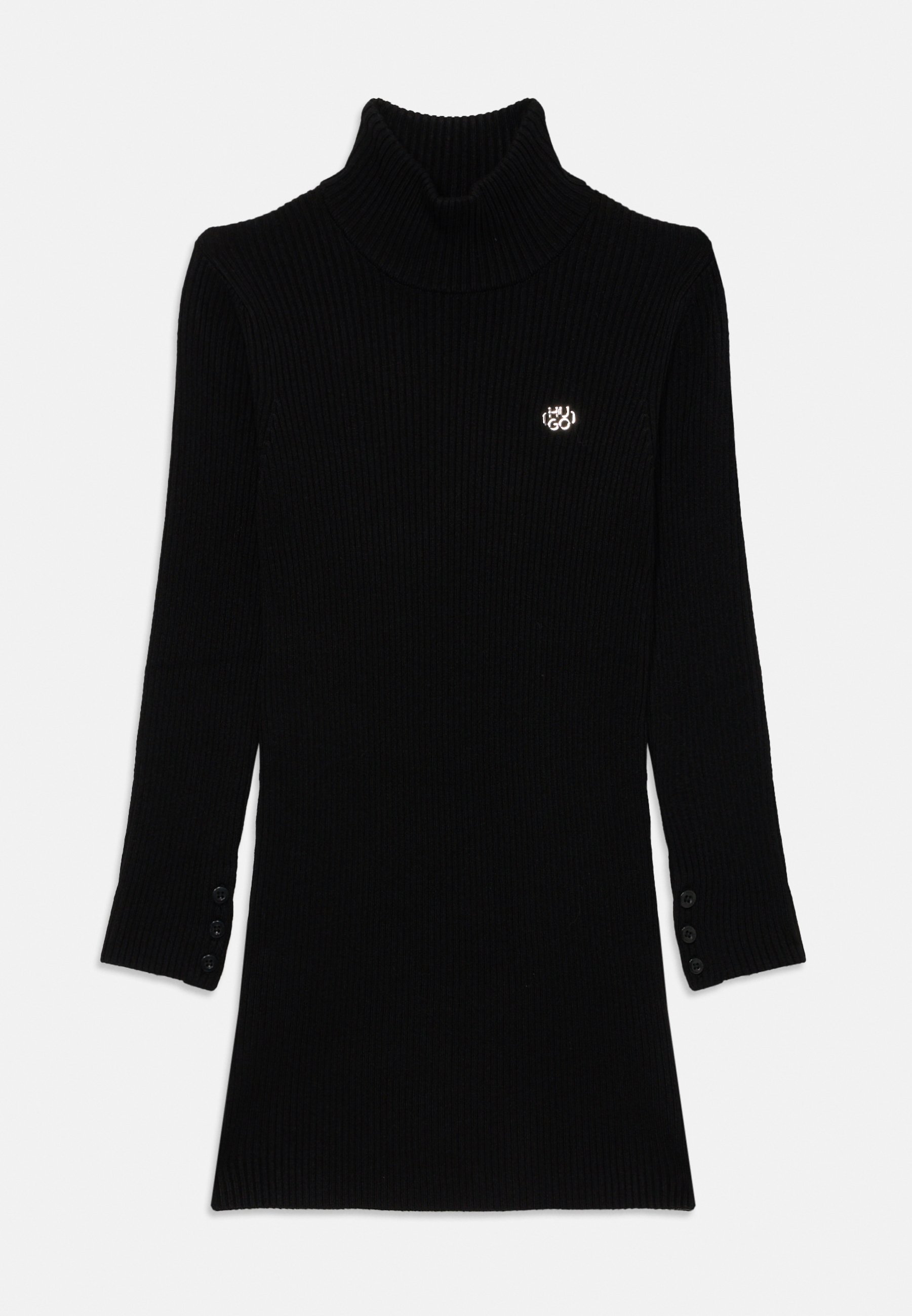 Vestido infantil HUGO - Vestido jardineira - preto