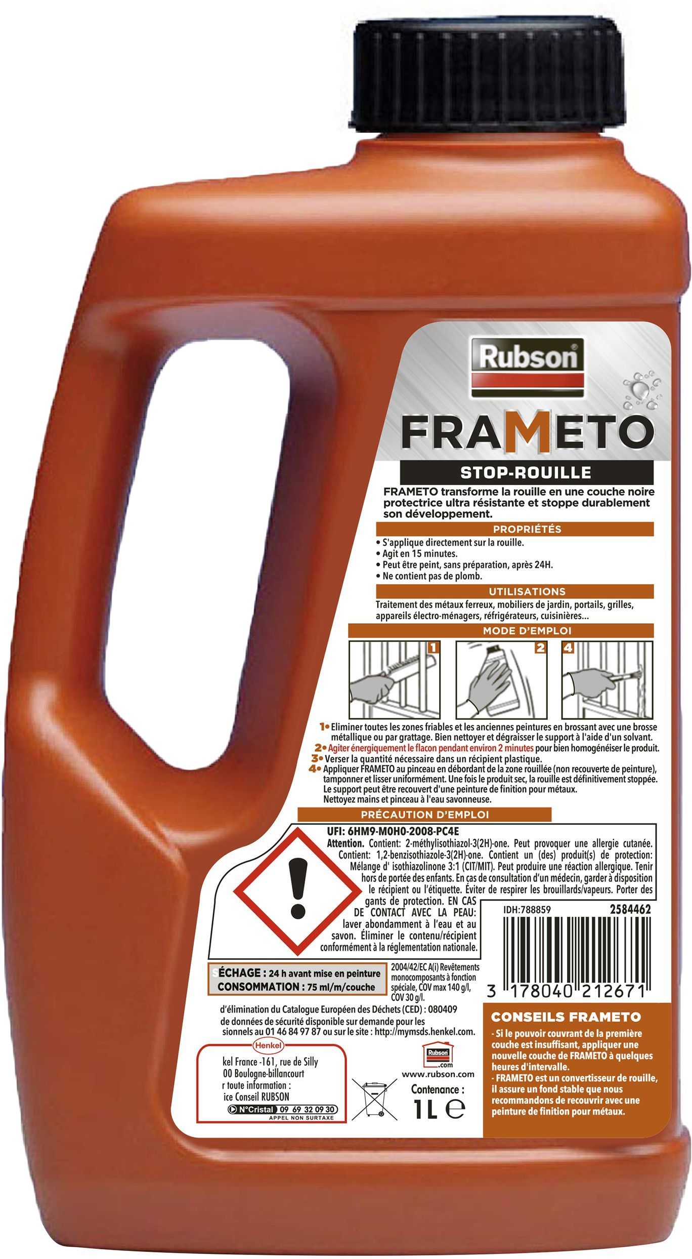 Bidon stop-rouille - RUBSON - Frameto - 1 L