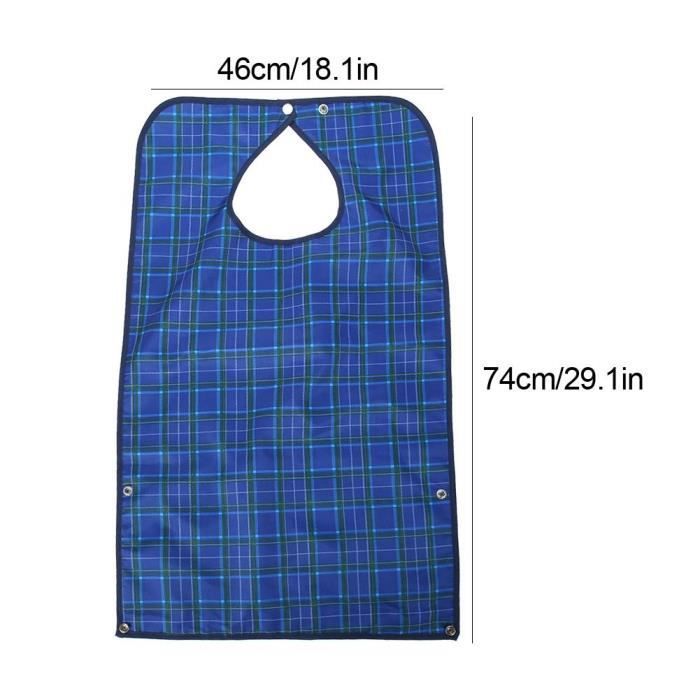 Baberos impermeables de doble capa para adultos, ideales para la hora de comer y como ropa protectora para personas mayores (2 unidades).
