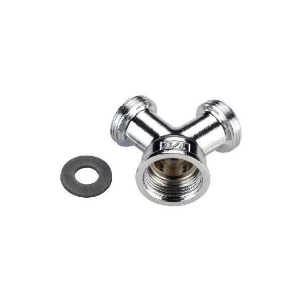 Wpro Y-förmiger Netzadapter aus Messing – für Waschmaschinen und Geschirrspüler – Durchmesser 20/27 mm – 2 Jahre Garantie