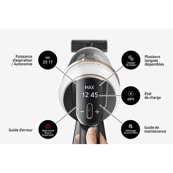 SAMSUNG Jet 85 Complete VS20C85G4TB - Cordless Stick Vacuum Cleaner - 210 AW Power - 60 min Runtime - 3 Brushes