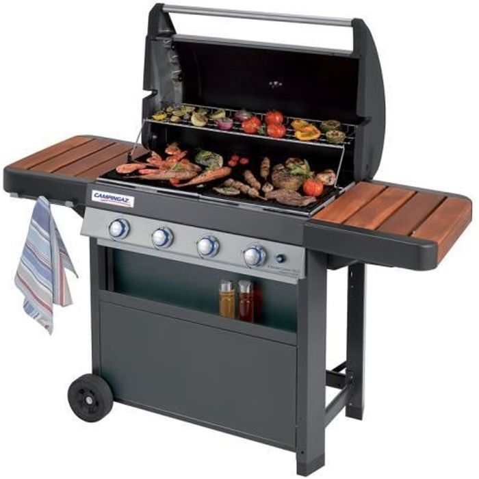 Barbacoa de gas - CAMPINGAZ - Serie 4 Classic WLD - 4 quemadores de acero inoxidable - Multicocción