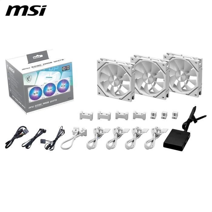 Refrigeração para PC - MSI - 306-7G24F04-809 - MPG EZ120 ARGB BRANCO-3W