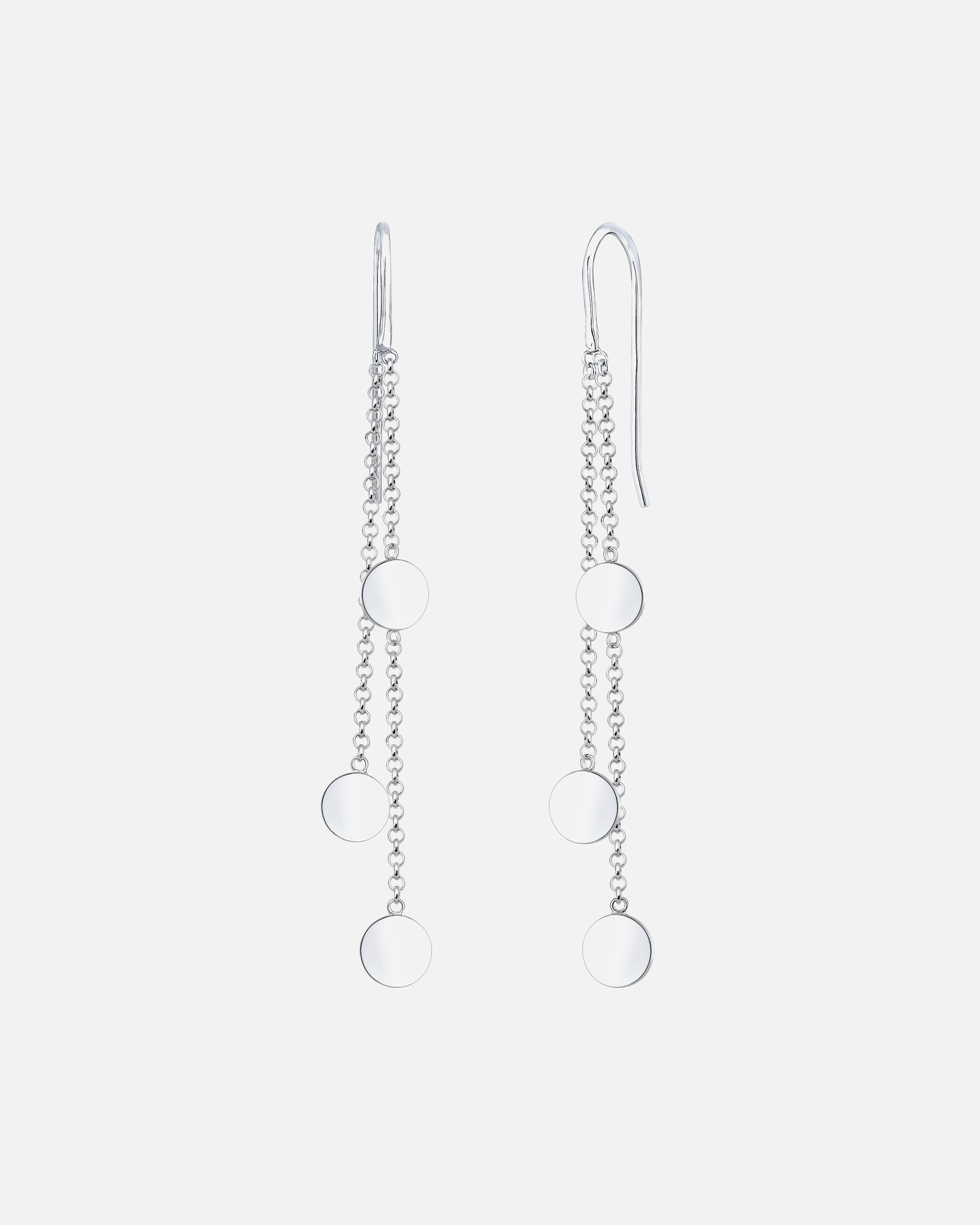 Elli Pendante Plaquettes Cercle Géo Boucles d'oreilles Femme - (925/1000) Argent