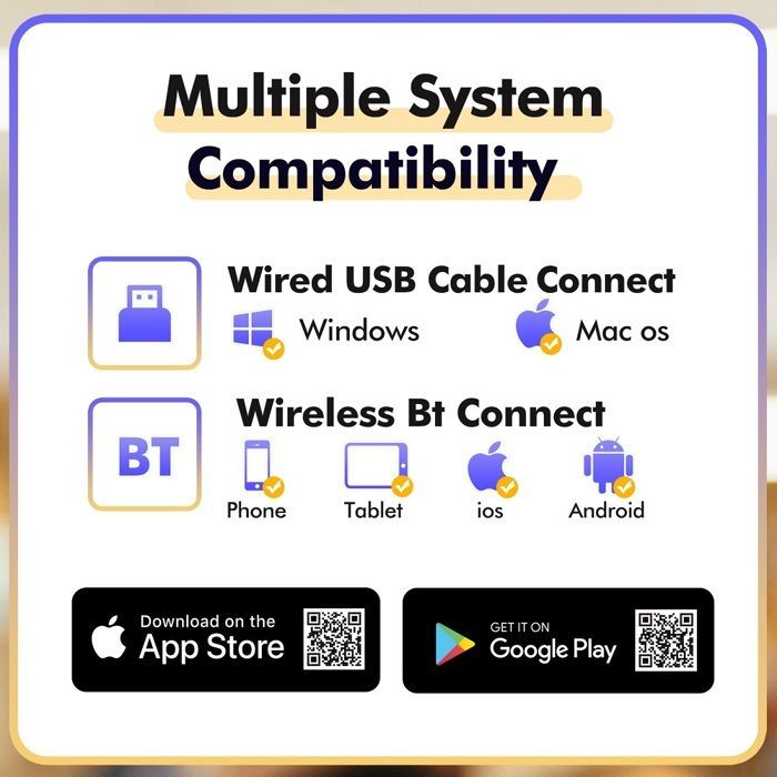 Impressora térmica portátil A4 sem tinta - Impressora sem fio Bluetooth compatível com iOS e Android - Mini impressora