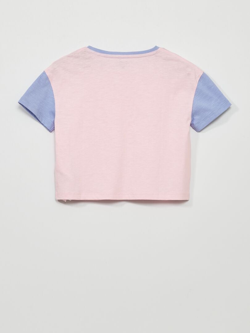 Camiseta estampada de cuello redondo - ROSA