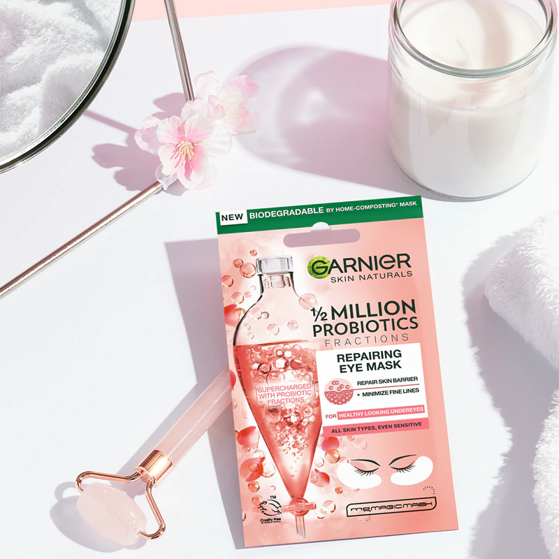 Máscara para Olhos 3 em 1 com Água Micelar e Probióticos Garnier Skin Naturals