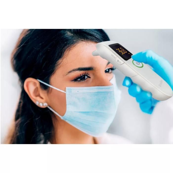 Thermomètre frontal et auriculaire - Terraillon - THERMO FAST - Infrarouge - 20 mémoires - Alerte sonore et lumineuse -