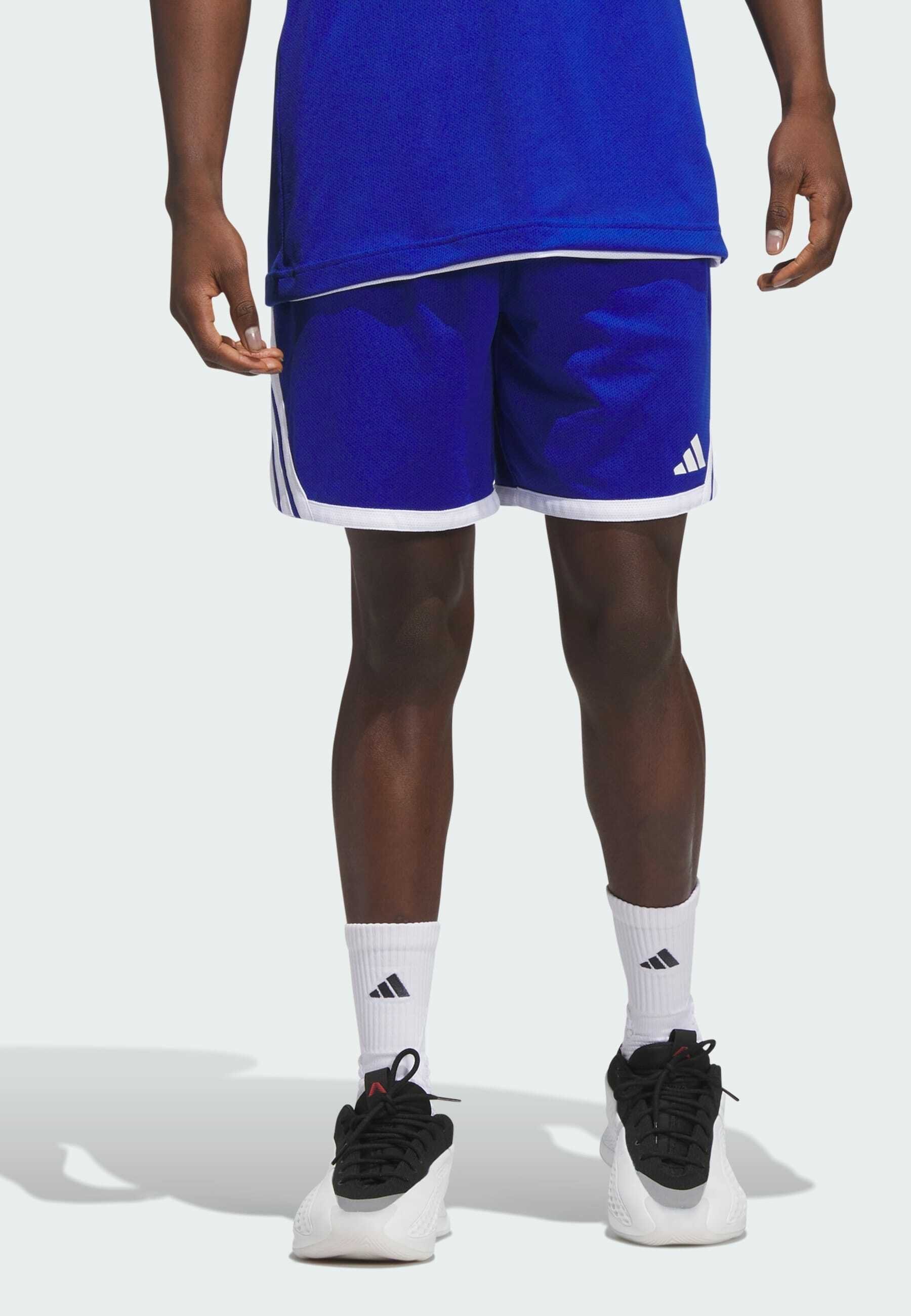 Short de sport adidas Performance - bleu roi et blanc