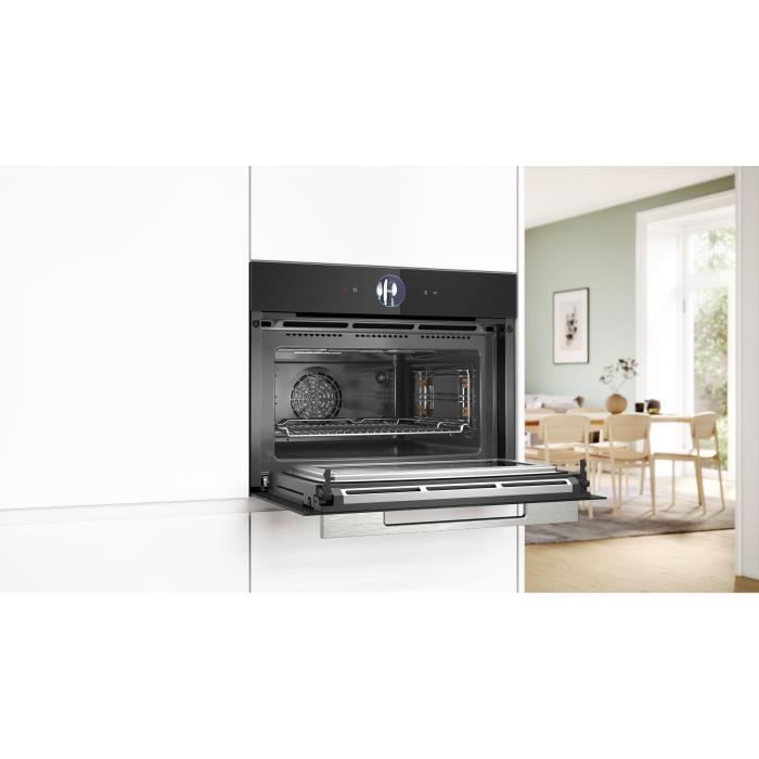 Forno a microonde combinato da incasso BOSCH SER8 - CMG7761B1 - Nero - 45 L - 20 programmi di cottura