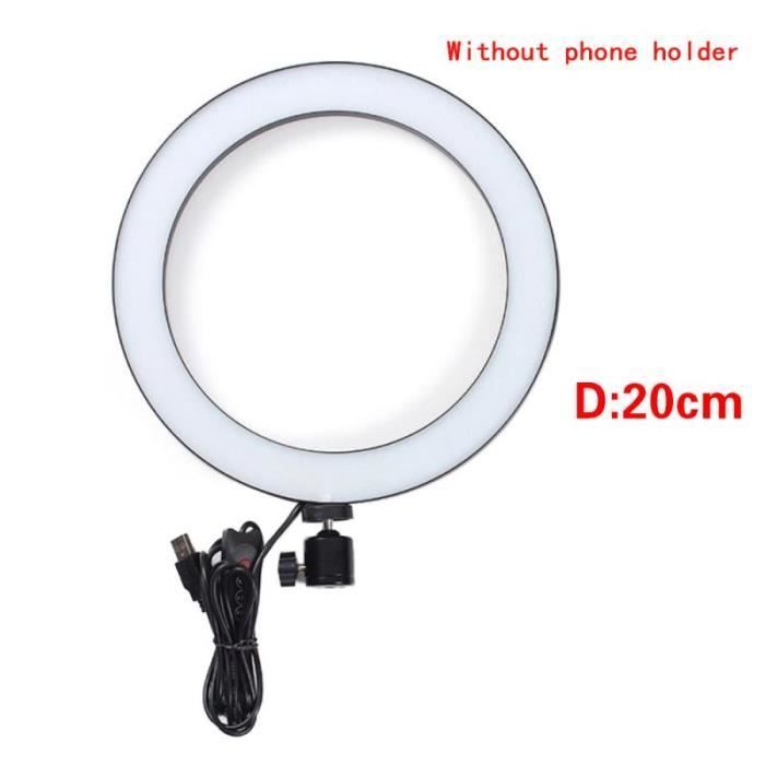 Accesorios para cámaras réflex, nuevo anillo de luz LED regulable de 5500 K, lámpara para fotografía, estudio fotográfico y vídeo - 20 cm.