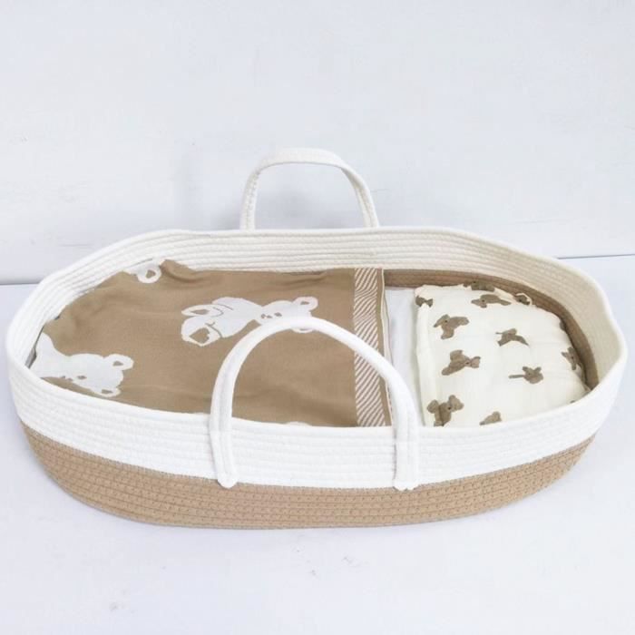 PAS®Panier de transport de bébé Panier de transport pour bébé pliant Portable en corde de coton berceau pour nouveau-né à 106764