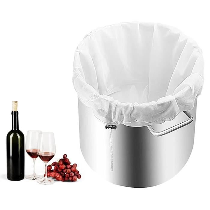 Sacchetti filtro riutilizzabili a maglia fine per la preparazione del caffè, varie misure, in poliestere resistente, con coulisse, filtro permanente per caffè.