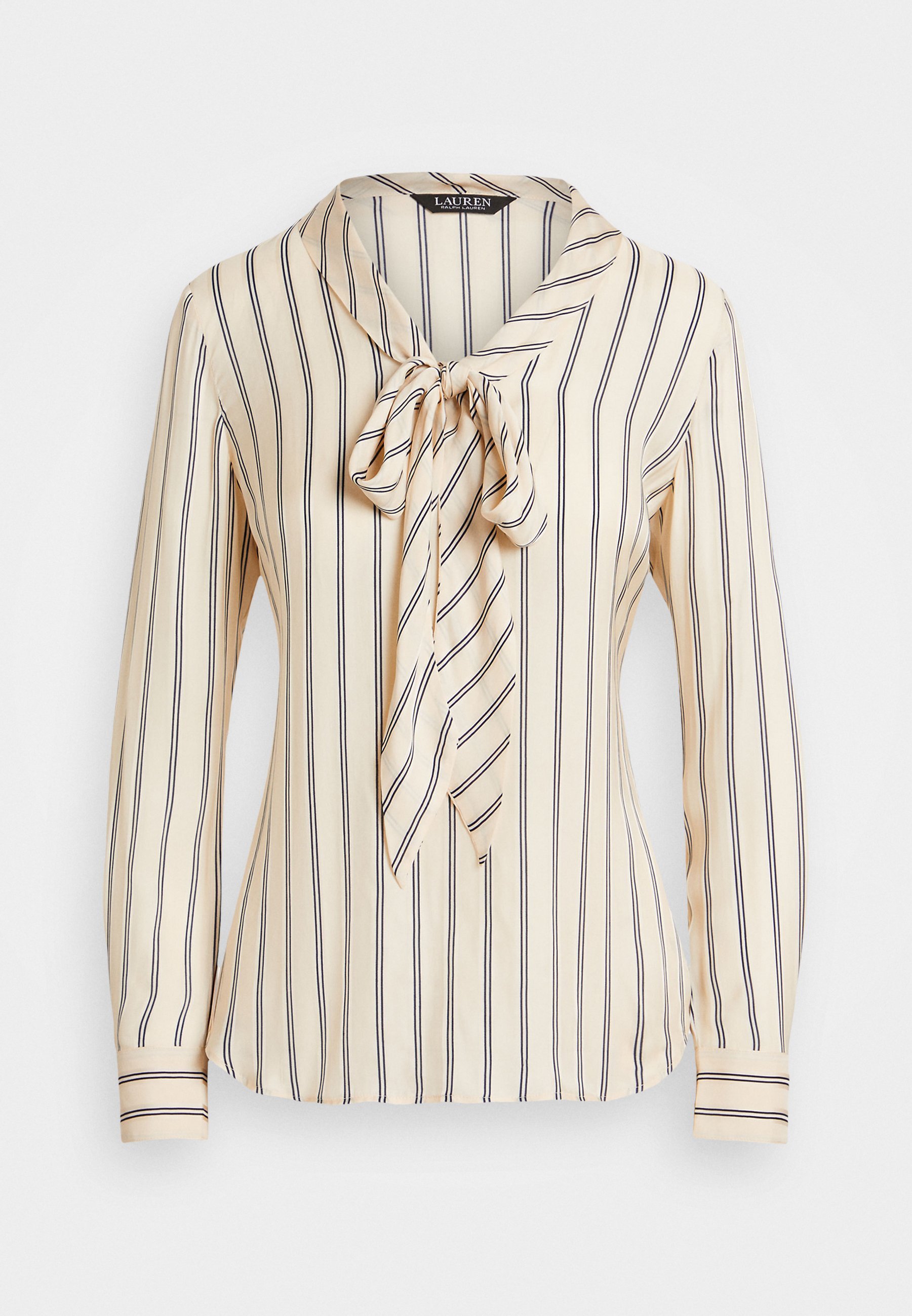 Lauren Ralph Lauren Jacquard-Krawatte - Bluse - Creme/Marineblau