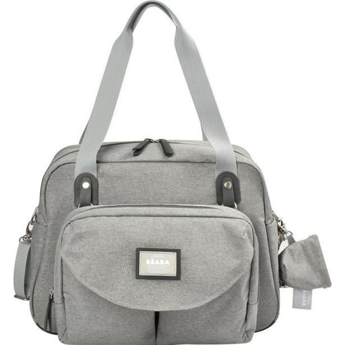 Bolso cambiador Béaba Les Sorties Geneva II, color gris jaspeado.