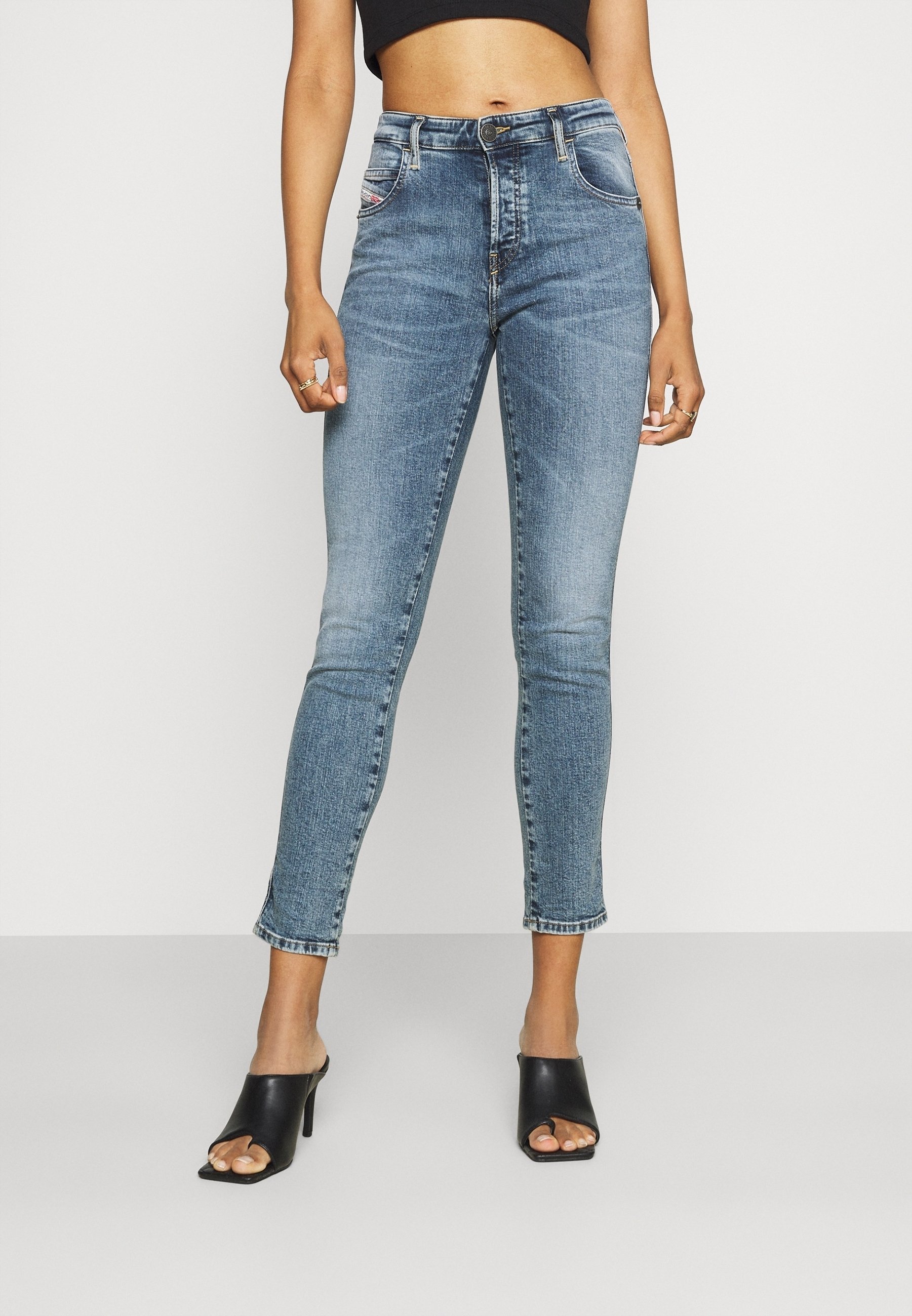 Jeans Diesel coupe skinny - denim bleu pierre