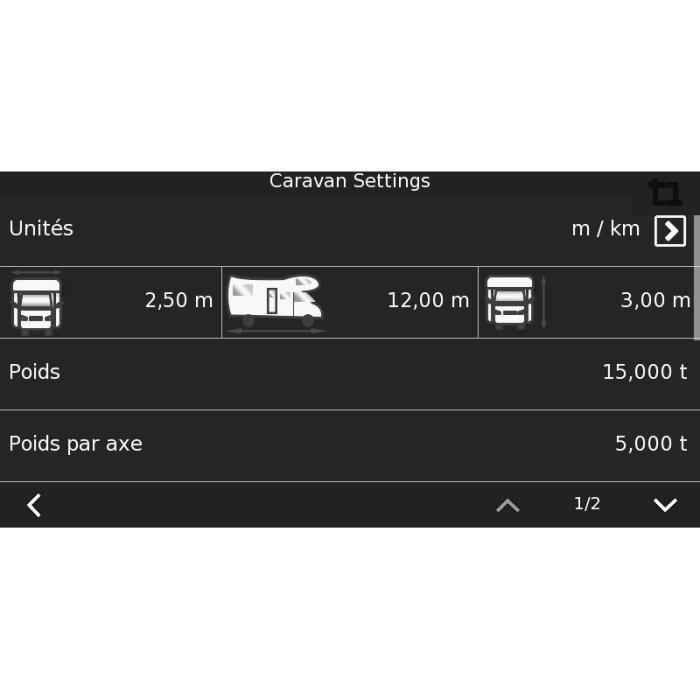 Sistema GPS da 7 pollici per camper in Europa con telecamera di retromarcia wireless