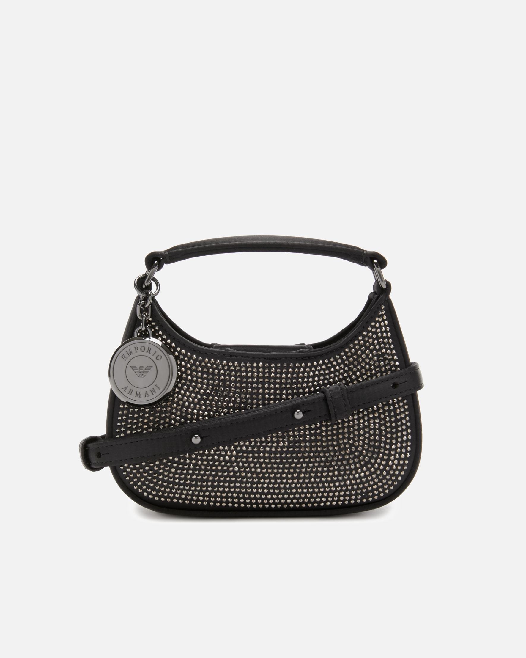 Emporio Armani torbica, crna - umjetna koža